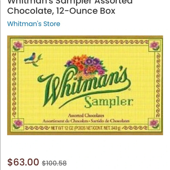 1947 Vintage Whitman's Sampler Tin Hinged Box - Picture 2 of 14